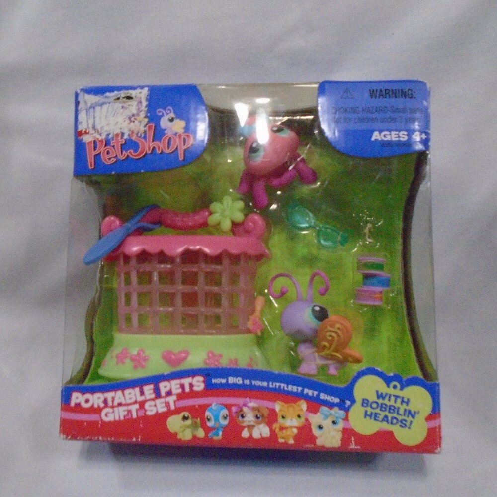 Littlest Pet Shop LPS Portable Pets Gift Set Butterfly & Spider